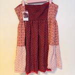 Free People  Across the Sea Strapless Removable Straps Patch Tunic Womens L NWT Photo 3