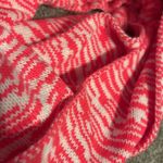 Target NWT Neon Hot Pink & White Stripe Cableknit Infinity Scarf Photo 2