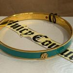 Juicy Couture Retro Pam & Gela Teal and Gold Bangle Bracelet Photo 2