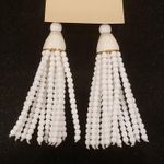💕KENNETH JAY LANE💕 White Tassel Earrings ~ White NWT Photo 2