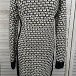 Pink Rose Women's Black & Ivory Bodycon Long Sleeve Sweater Dress-Large Photo 0
