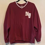 Hollister Maroon V-Neck Sweater with Sporty Style Photo 0