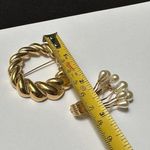 Lot Of 2 Signed Napier Gold Tone Brooch Pin Photo 1