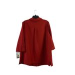 Allison Daley Women's Knee Deep Brick Red Zipper Top Photo 1