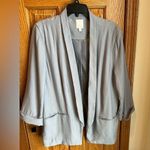 LC Lauren Conrad Lauren Conrad XXL Blue Blazer Open Front Jacket Photo 0