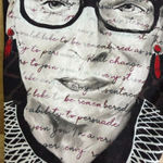 Yoga Democracy RGB Ruth Bader Ginsberg Leggings Womens Small Black Gym Stretch Photo 5