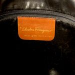 Salvatore Ferragamo  Jungle Coated Canvas Leather Shoulder Strap Tote Lined Bag Photo 14