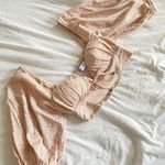 Petal and Pup Blush Bell Sleeve Front Tie Crop Top Photo 1