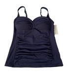 Sea Level Twist Front Multifit Tankini Swim Top Navy Size 8 NWT Photo 5