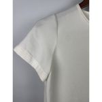 Madewell  Textured White Oversized Short Sleeve Back Keyhole Neck Blouse Size S‎ Photo 1