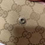Gucci  GG Monogram Trifold Wallet Pink Leather Trims Authentic Photo 8