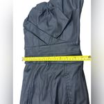 House Of CB  Khemera Black Vegan Leather Strapless Midi Dress XS Photo 3