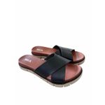 MIA Elissa Slide Sandal 7.5 Black Crisscross Open Toe Photo 5