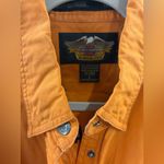 Harley Davidson Harley-Davidson Vibrant Orange Sleeveless vest button up Shirt Womens large Photo 1