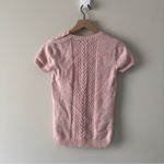 Lilly Pulitzer  Pink Cable Knit Short Sleeve Sweater cotton/dehaired angora blend Photo 1