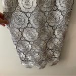 BHLDN Anthropologie  Emmeline Dress 0 Silver Bridesmaid Wedding Guest Formal Lace Photo 5