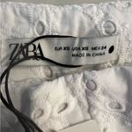ZARA  Women's White Eyelet High Rise Shorts Size XS New Photo 5