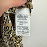J.Crew Leopard Tie Neck Blouse XS Tan Animal Print Office Chic Preppy Career Photo 4