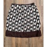 Banana Republic  100% Silk Skirt Brown Chain Print Pencil Skirt Size 4 Photo 1