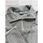 Columbia ‎ Sweater Womens Medium Gray White Quarter Zip Soft Fleece Pullover Cozy Photo 5