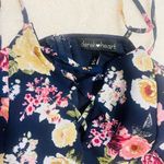 Derek Heart Navy Pink and Yellow Sleeveless Split Maxi Romper Dress Photo 5