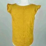 Madewell Gold Short Sleeve Scoop Neck Top Size M Photo 3