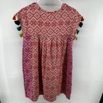 THML  Jacquard Dress Tassel Sleeve Colorblock Printed Knit Boho Multicolor Small Photo 4