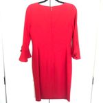 Karl Lagerfeld Red  Paris 3/4 Flutter Sleeve Sheath Dress Size 4 Photo 4
