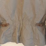 Cinque FRIDA Gingham Utility Jacket with Leather Trim Photo 4