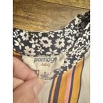 Porridge Women’s Blouse Sz Small Short Sleeve Striped Preppy Fall Autumn Retro Photo 6