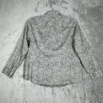 Chico's Shirt Women 8/10 1 Black Gray Cheetah Print CoolMax All Seasons Preppy Photo 2