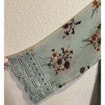 Rewind  XXL‎ Sheer Sage Green Floral Kimono Cardigan Crochet Trim Boho Beach NEW Photo 3