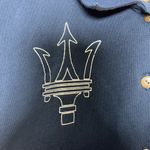 La Martina  Maserati Navy Luxury Polo Shirt Embroidered Logo Women Size 4 Photo 2