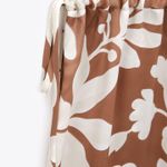 ZARA nwt floral printed boho halter satin effect wide leg jumpsuit romper with chain Photo 2