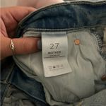 MOTHER The Spitfire Sneak High Rise Wide Leg Jeans in I Confess Blue Size 27 Photo 5