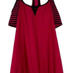 Nike Fuchsia Pink Laser Stripe Layered Tankini Activewear Top Large Photo 0