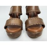 Johnston & Murphy  Women's Clog Platform Sandal 8.5 Brown Leather Block Heel Boho Photo 2