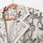 Coldwater Creek Womens Blazer Size M Cream Botanical Embroidered Cottage Fairy Photo 4