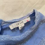 Le lis Blue Top Ruffle Lace Large Cottagecore Fairy Western Boho Feminine Dainty Photo 1