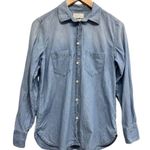 J‎ Crew Button Down Long Sleeve Shirt Size 4 Blue Classic Casual Denim Collared Photo 0