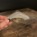 Large Gold Hoops Earrings For Women Gold color with faux diamonds around Photo 5