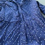 Garnet Hill  blue button down blouse 8 Photo 5