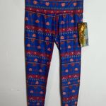 Teeki NWT  - Choose Roses Blue Hot Pants Yoga Leggings Workout Gym Running Photo 1