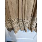 Shoreline Crochet Beach Coverup Tunic Tan Dress Boho Pirate Peasant Long Sleeve Photo 3