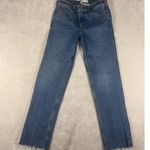 Abercrombie & Fitch The 90's Straight Mid Rise Jean Women's 28/6 Raw Hem Photo 0