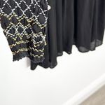 Free People Late Night Picnic Smocked Mini Dress Black Small Dark Romantic Photo 6