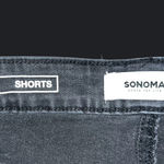 Sonoma Women’s Faded Black Denim Cut Off Jean Fly Button Shorts Sz 8 Grunge Photo 3