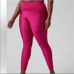 Athleta Elation Shine Tight Leggings Bright Pink Metallic Barbie Cosplay Size L Photo 6