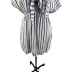 Rails Charlotte Dress in Grenadines Stripe White Blue Linen Size XS Photo 4