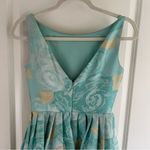 Adrianna Papell  Mint Green Floral Print Jacquard Ball Gown | Size 2 Photo 6